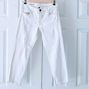 KUT FROM THE KLOTH Mia Skinny Women's Distressed Jeans  Size 6  White  NWOT